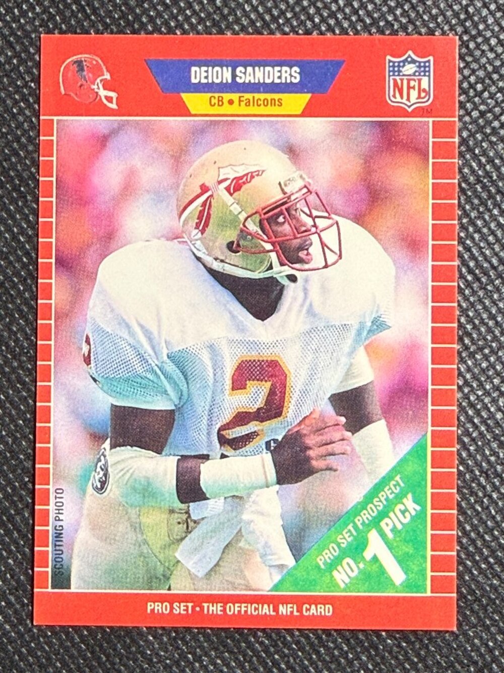 1989 Pro Set #486 Deion Sanders Atlanta Falcons RC Rookie